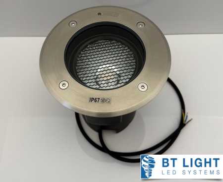 LED Bodeneinbaustrahler 14W, Schwenkbar 25°, Abstrahlwinkel 38°, on/off 3000K, Blendfilter