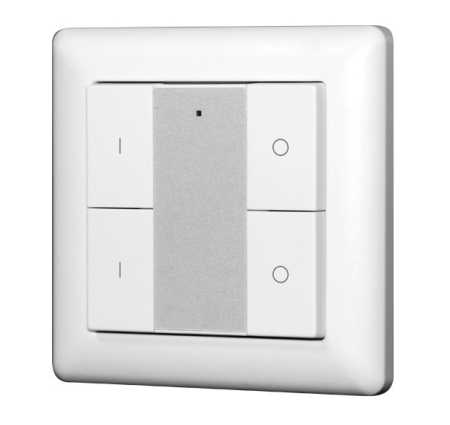 2 Zonen Wandbefestigung - Fernbedienung, Drucktaster RF LED Dimmer SR-2853K4