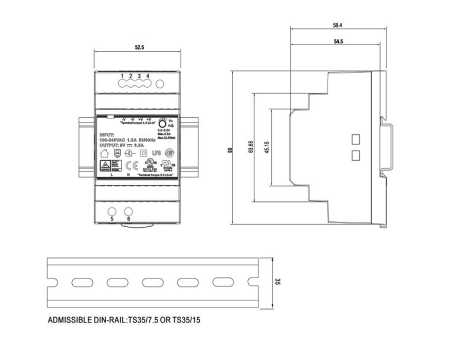 Netzteil 24VDC/2,5A, T-NT 2500-H