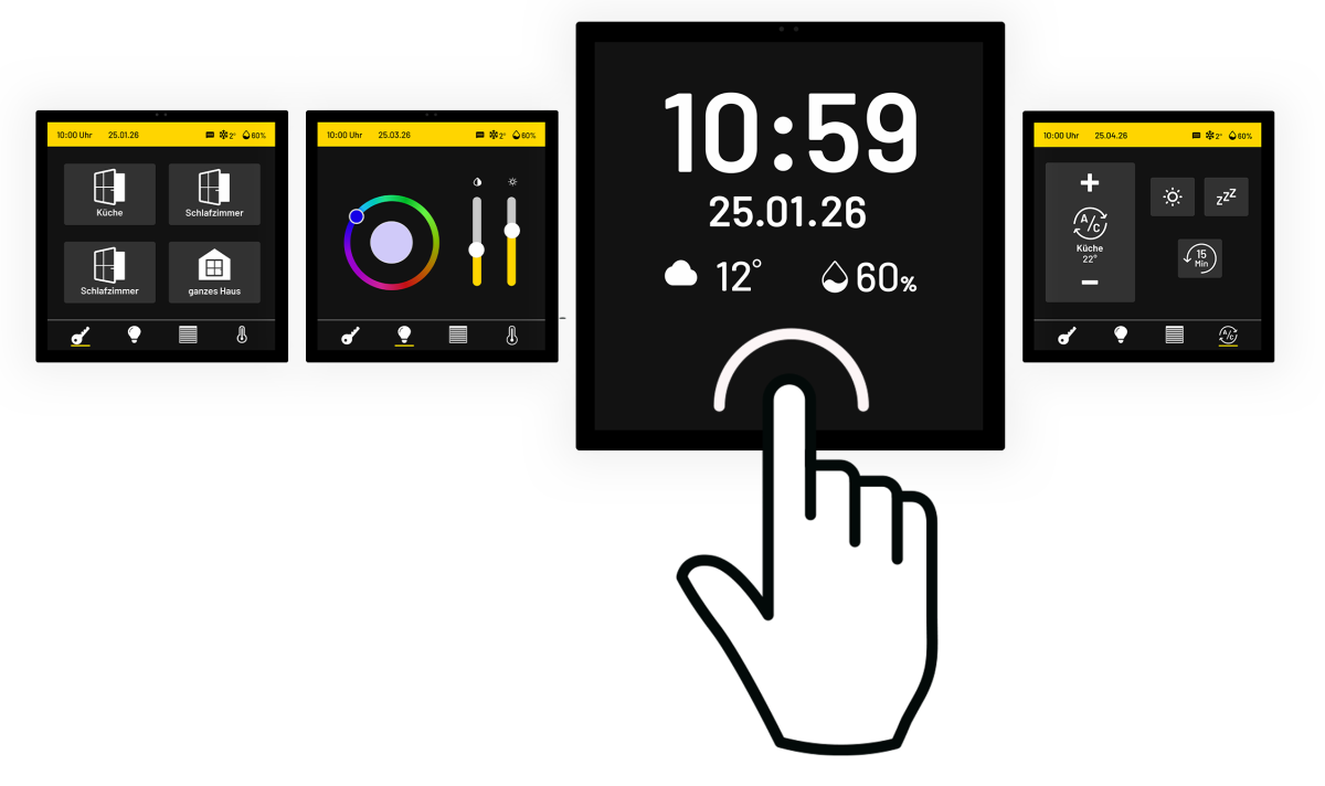 LCN-TD4W 4-Zoll Farb-Touch-Display Weiß